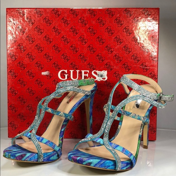 Guess Shoes - [172] Guess multicolored rhinestones Sandals 5.5 M